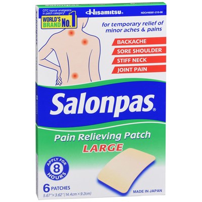 SALONPAS PAIN RELIEVING PATCH LARGE