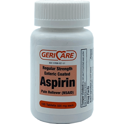 ASPIRIN 325MG EC TABS 100/BT