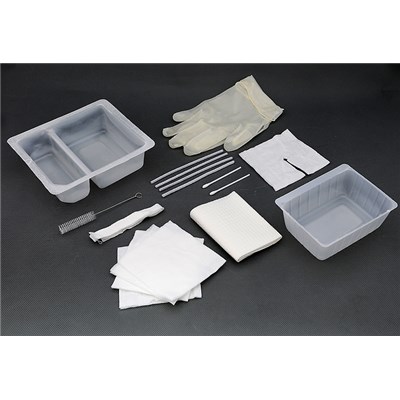 TRACHEOSTOMY CARE TRAY TWO COMPARTMENT