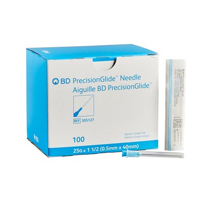 HYPODERMIC NEEDLE 25G X 1 1/2"