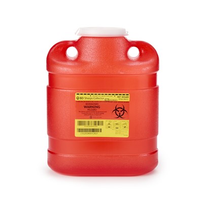 SHARPS CONTAINER RED MD 6.9QT