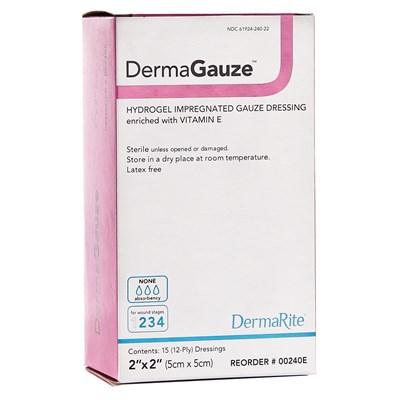 DERMAGAUZE HYDROGEL DRESSING 2" X 2"