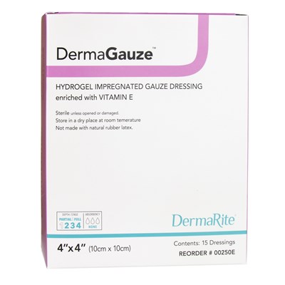 DERMAGAUZE DRESSING 4" X 4" HYDROGEL