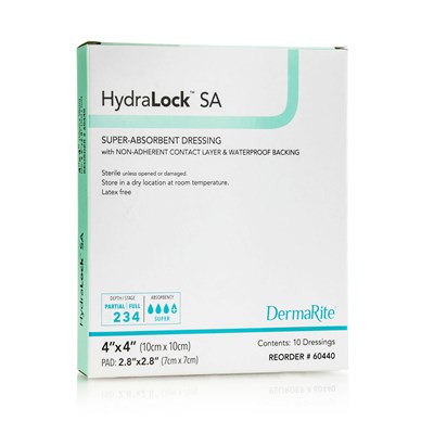 HYDRALOCK SA DRESSING 4" X 4"