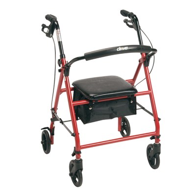 ROLLATOR WITH 6" WHEELS RED