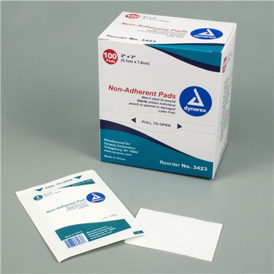 NON-ADHERENT PADS STERILE 2" X 3"