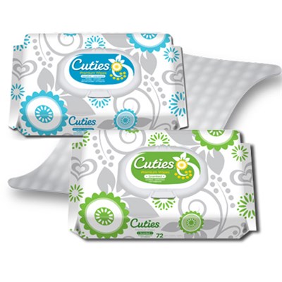 CUTIES BABY WIPES QUILTED UNSCENTED