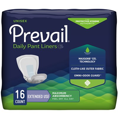 PREVAIL PANT LINERS EXTENDED USE 13"X28"