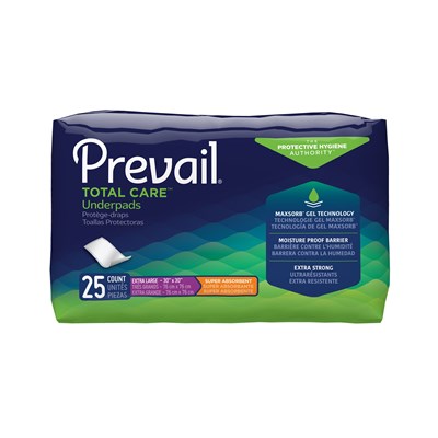 PREVAIL SUPER ABSORBENT UNDERPAD 30"X30"