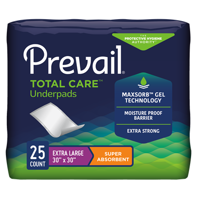 PREVAIL SUPER ABSORBENT UNDERPAD 30"X30"