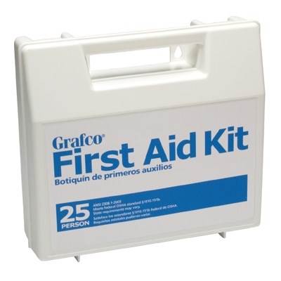 FIRST AID KIT 25 PERSON PLASTIC CASE