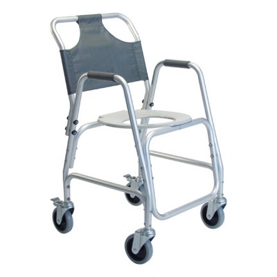 ALUMINUM SHOWER TRANSPORT CHAIR