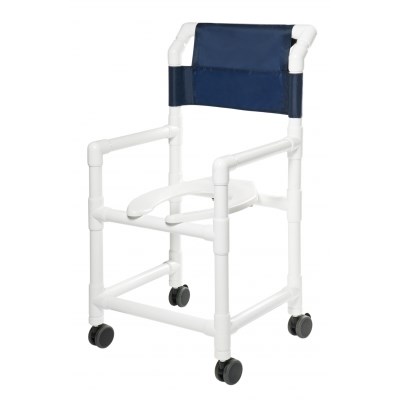 SHOWER CHAIR/COMMODE PVC 18"