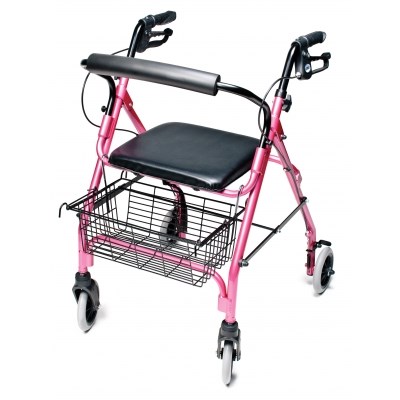 WALKABOUT LITE 4-WHEEL ROLLATOR PINK