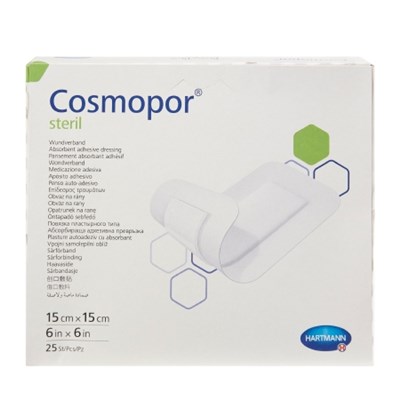 COSMOPORE WOUND DRESSING 6" X 6"