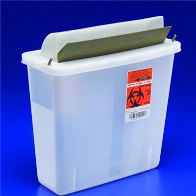 IN-ROOM SHARPS CONTAINER CLEAR 5QT