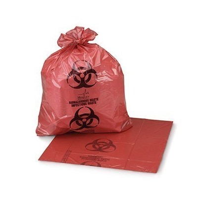 INFECTIOUS WASTE BAG 23" X 23" RED 1.5MI