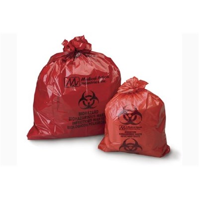 INFECTIOUS WASTE BAG 43" X 55" RED 55GL