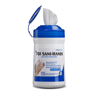 SANI-HANDS HAND WIPES ALCOHOL 6" X 7.5"