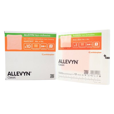 ALLEVYN WOUND DRESSING FOAM 4" X 4"