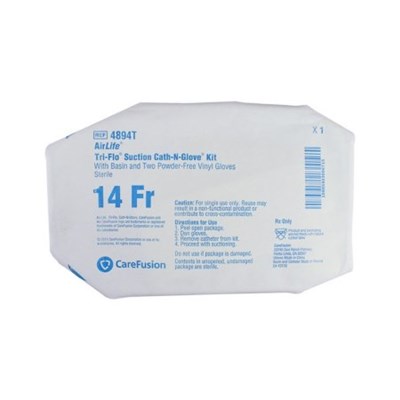 CATH-N-GLOVE SUCTION CATHETER KIT 14FR