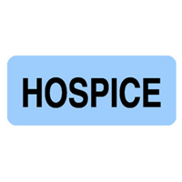 HOSPICE CHART LABEL BLUE