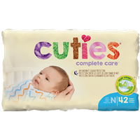 CUTIES BABY  DIAPER SIZE 0 NEWBORN