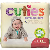 CUTIES BABY DIAPER SIZE 3