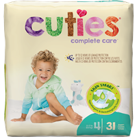 CUTIES BABY DIAPER SIZE 4