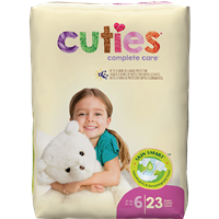 CUTIES BABY DIAPER SIZE 6